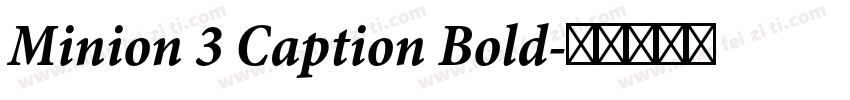 Minion 3 Caption Bold字体转换